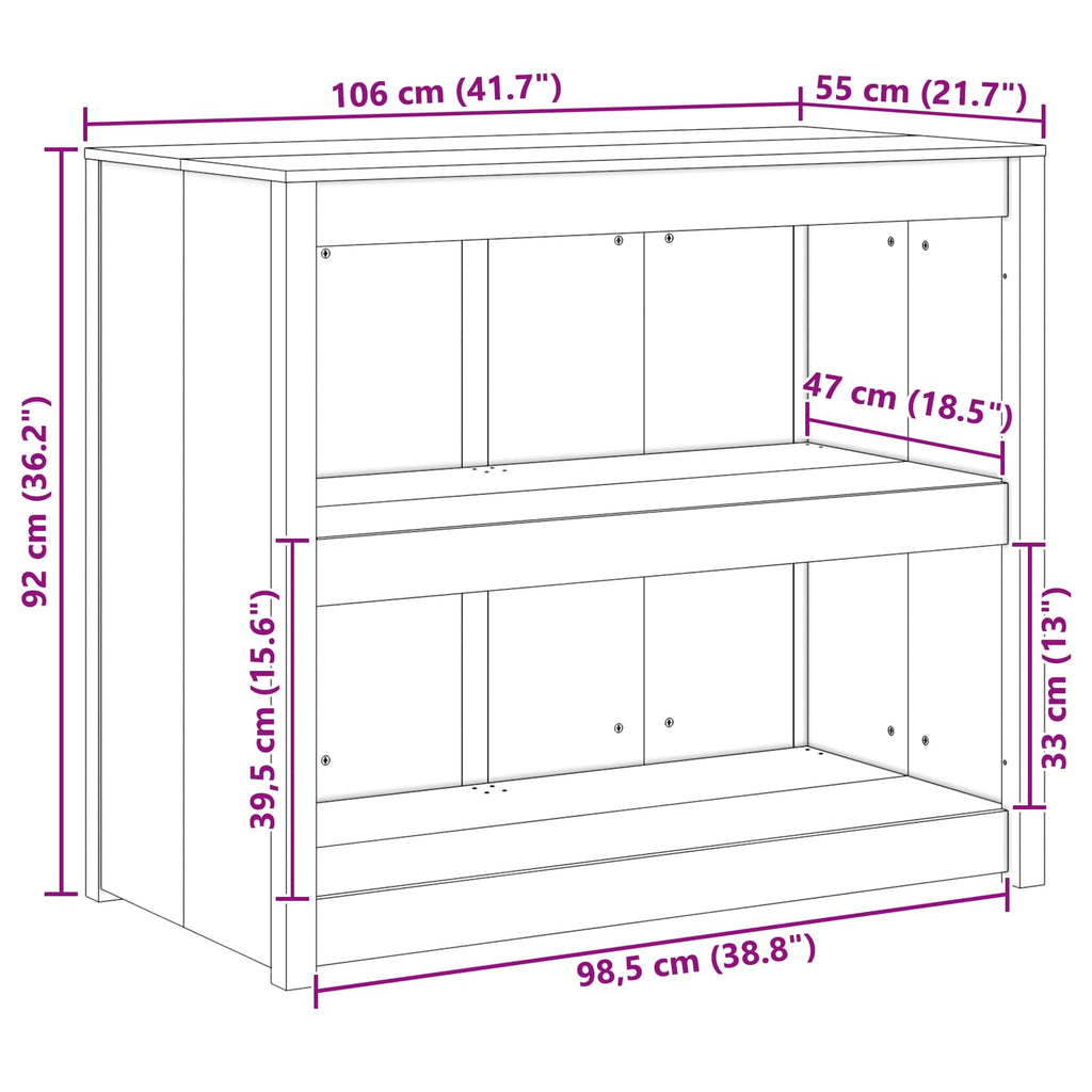 Kitchen Cabinets Cabinet Shelf Meppel Brown Oak 106 X 55 92 Cm Douglas wood 106