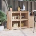 Kitchen Cabinet With Shelf Meppel Warm White 106 X 55 X 92 Cm