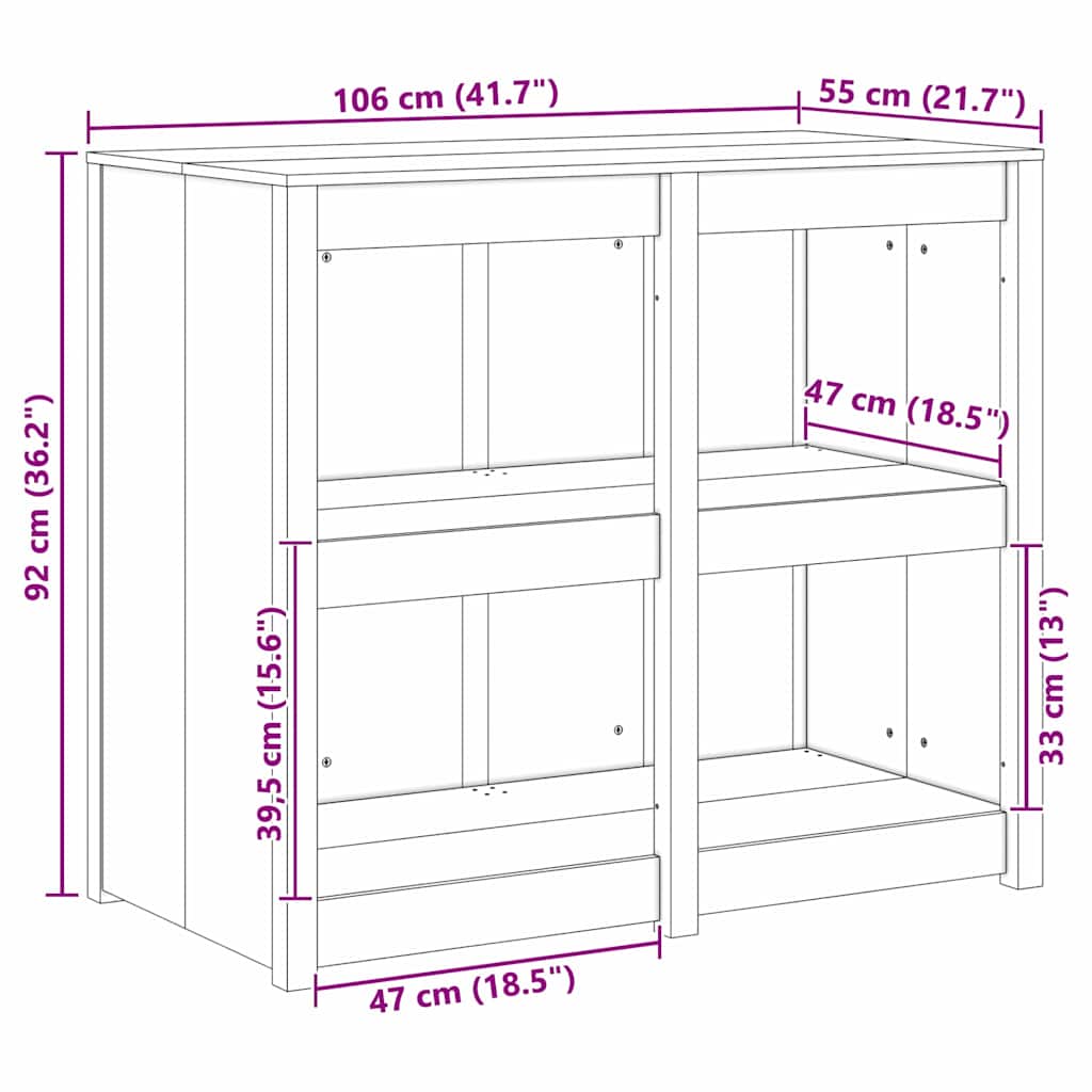 Kitchen Cabinet With Shelf Meppel Warm White 106 X 55 X 92 Cm