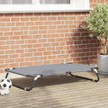 Dog Bed Folding Manual Light Grey Steel
