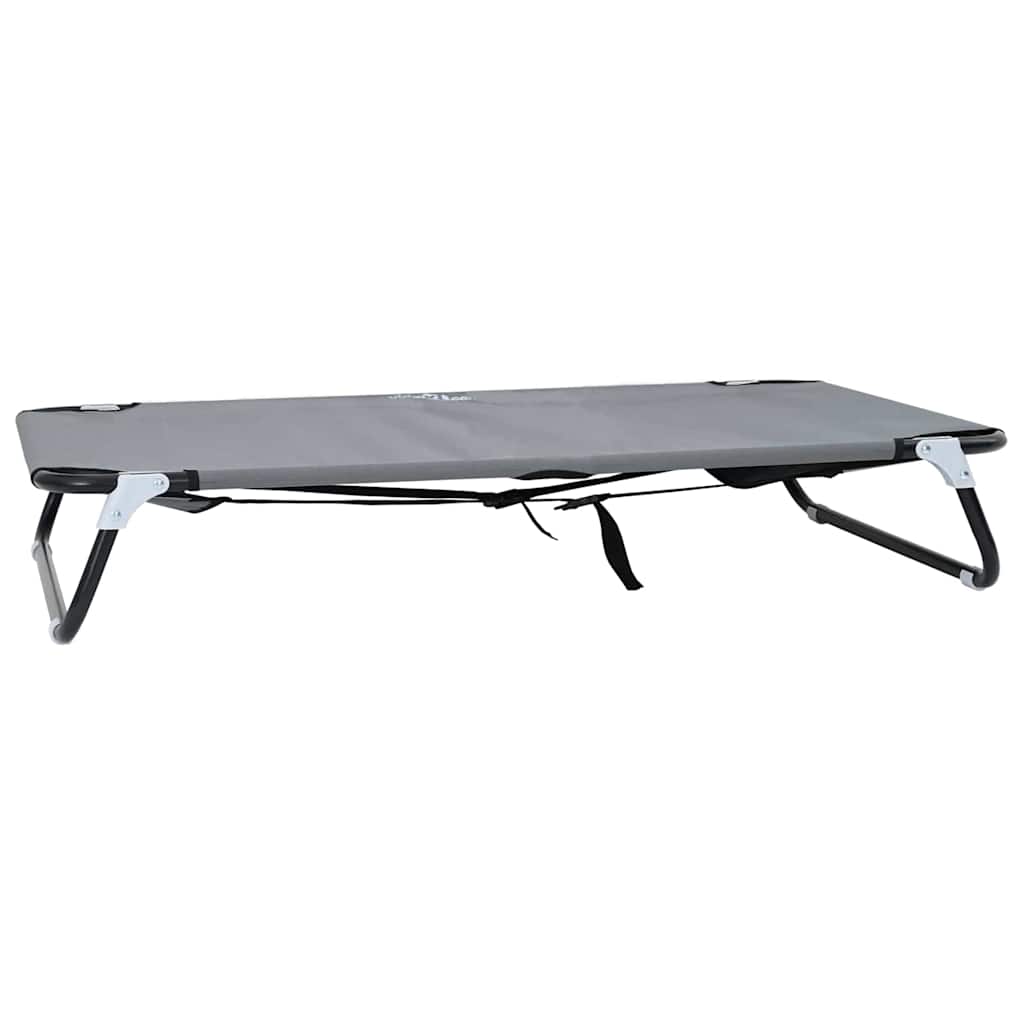 Dog Bed Folding Manual Light Grey Steel