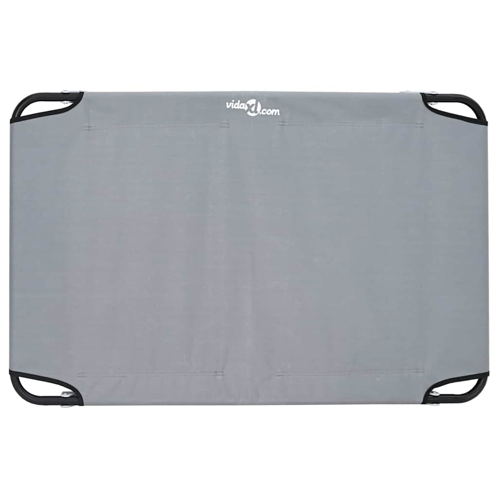 Dog Bed Folding Manual Light Grey Steel