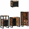 Bathroom Furniture Set With Drawer 4 Pcs Solid Reclaim Wood