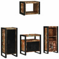 Bathroom Furniture Set With Drawer 4 Pcs Solid Reclaim Wood