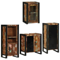 Bathroom Furniture Set 4 Pcs Multicolour Solid reclaimed wood 55 cm