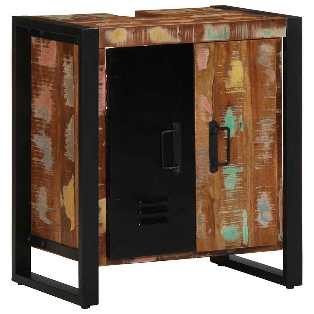Bathroom Furniture Set 4 Pcs Multicolour Solid reclaimed wood 55 cm