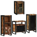 Bathroom Furniture Set 4 Pcs Multicolour Solid