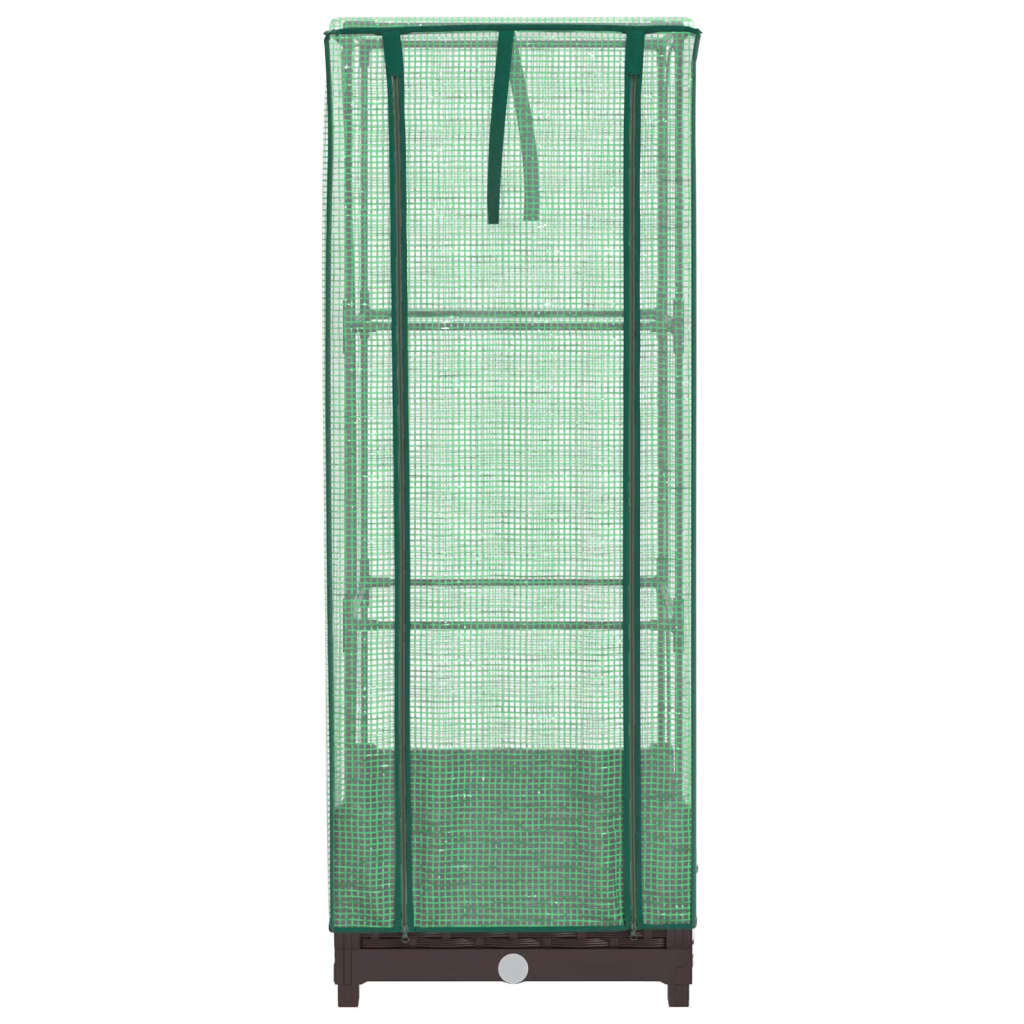 Planter Raised Garden Bed Greenhouse Cover Rattan Effect Light Grey White Black