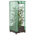 Planter Raised Garden Bed Greenhouse Cover Rattan Effect Light Grey White Black