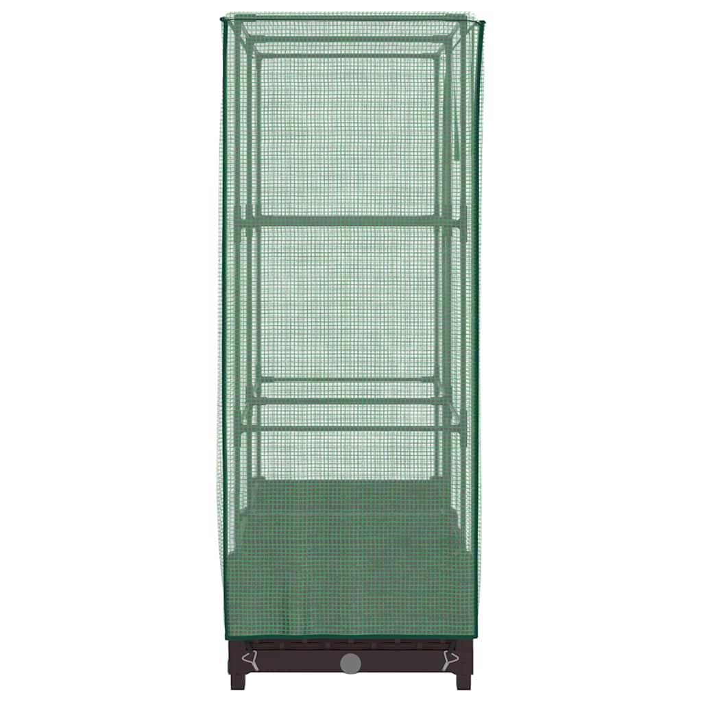 Planter Raised Garden Bed Greenhouse Cover Rattan Effect Light Grey White Black