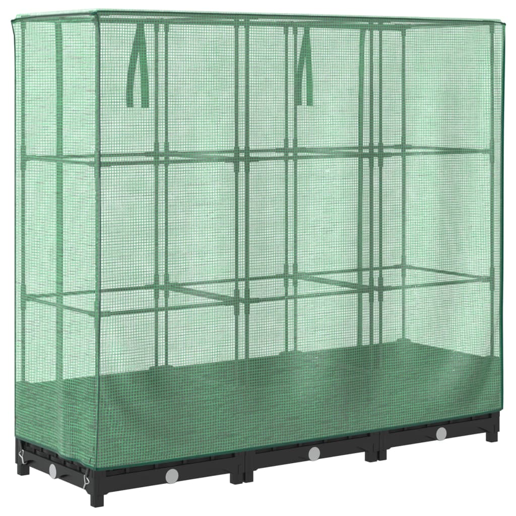 Raised Bed With Greenhouse Cover Rattan Look