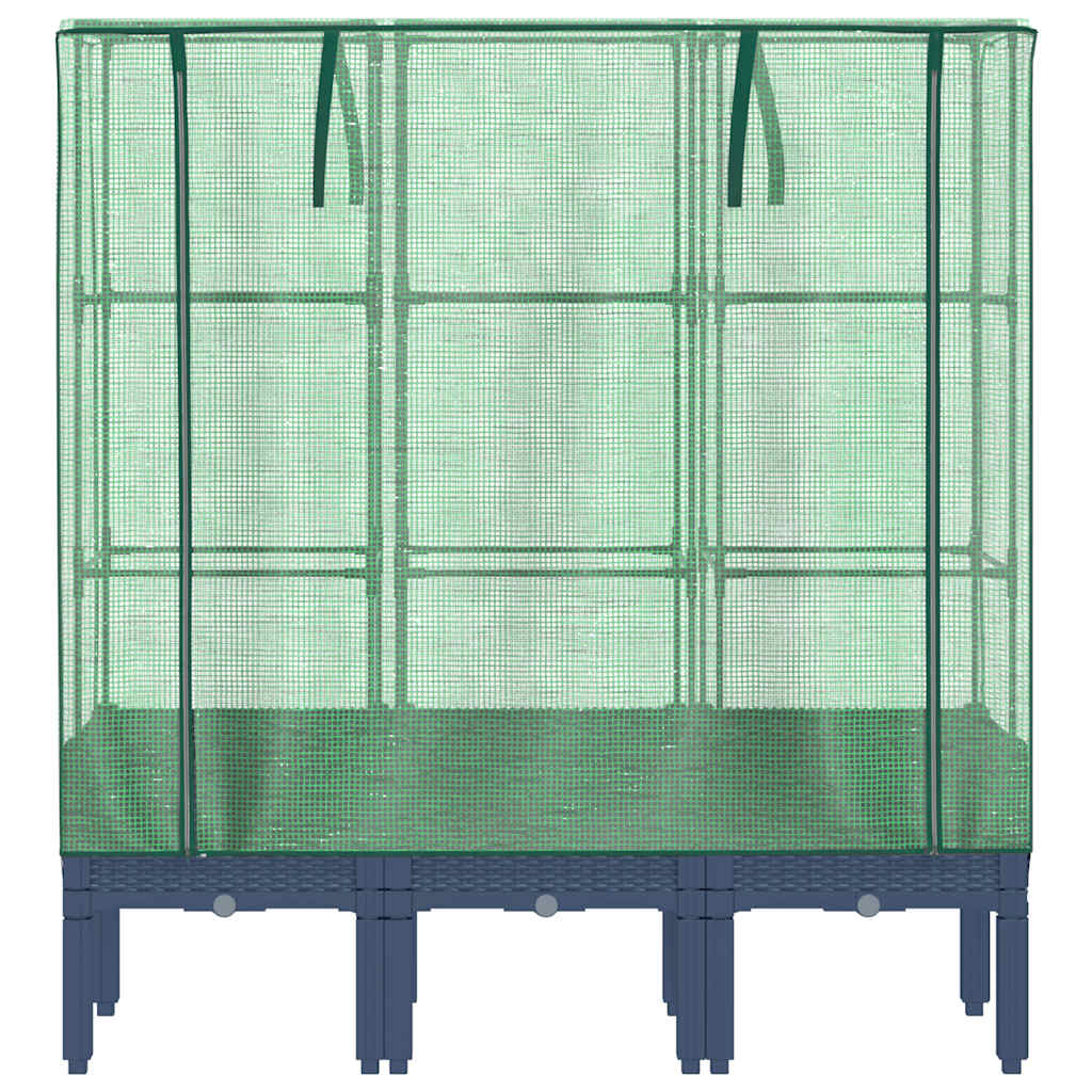 Raised Bed With Greenhouse Cover Rattan Look