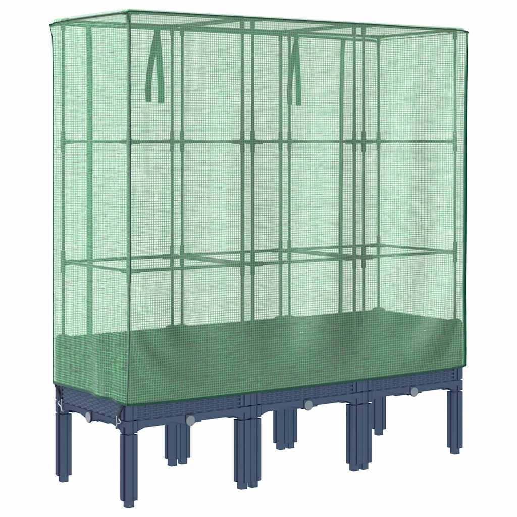 Raised Bed With Greenhouse Cover Rattan Look