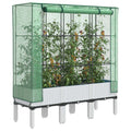 Raised Bed With Greenhouse Cover Rattan Look