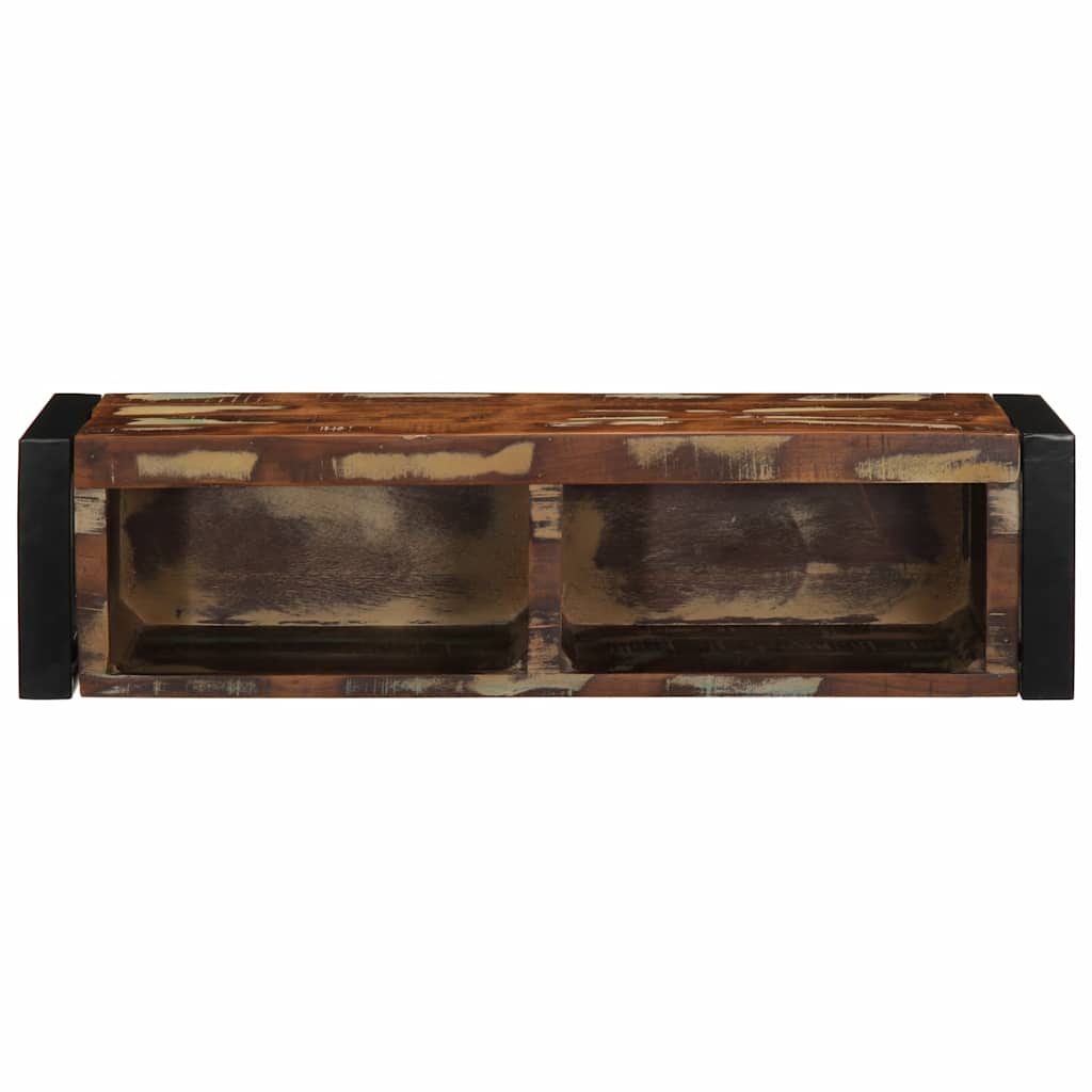 Tv Cabinet Multicolour 80X30X25 Cm Solid Wood Reclaimed