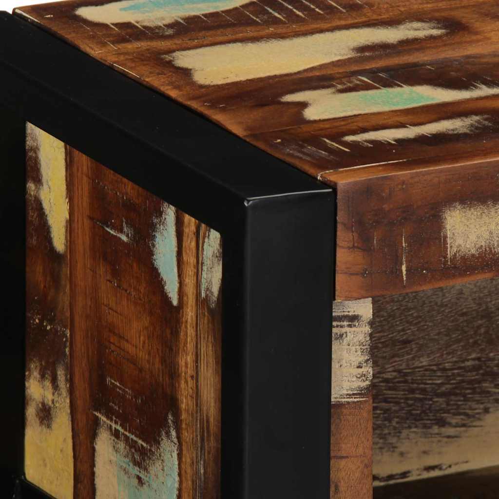 Tv Cabinet Multicolour 80X30X25 Cm Solid Wood Reclaimed