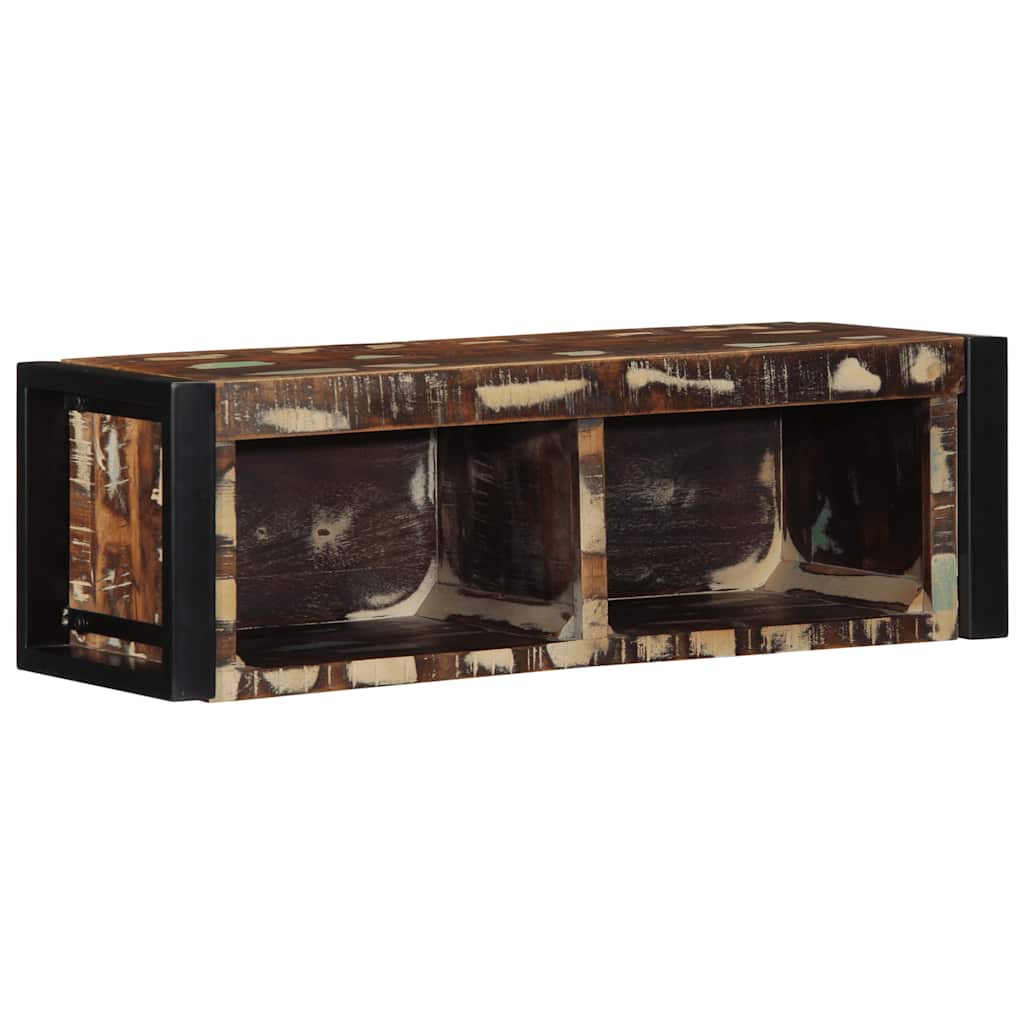 Tv Cabinet Multicolour 80X30X25 Cm Solid Wood Reclaimed