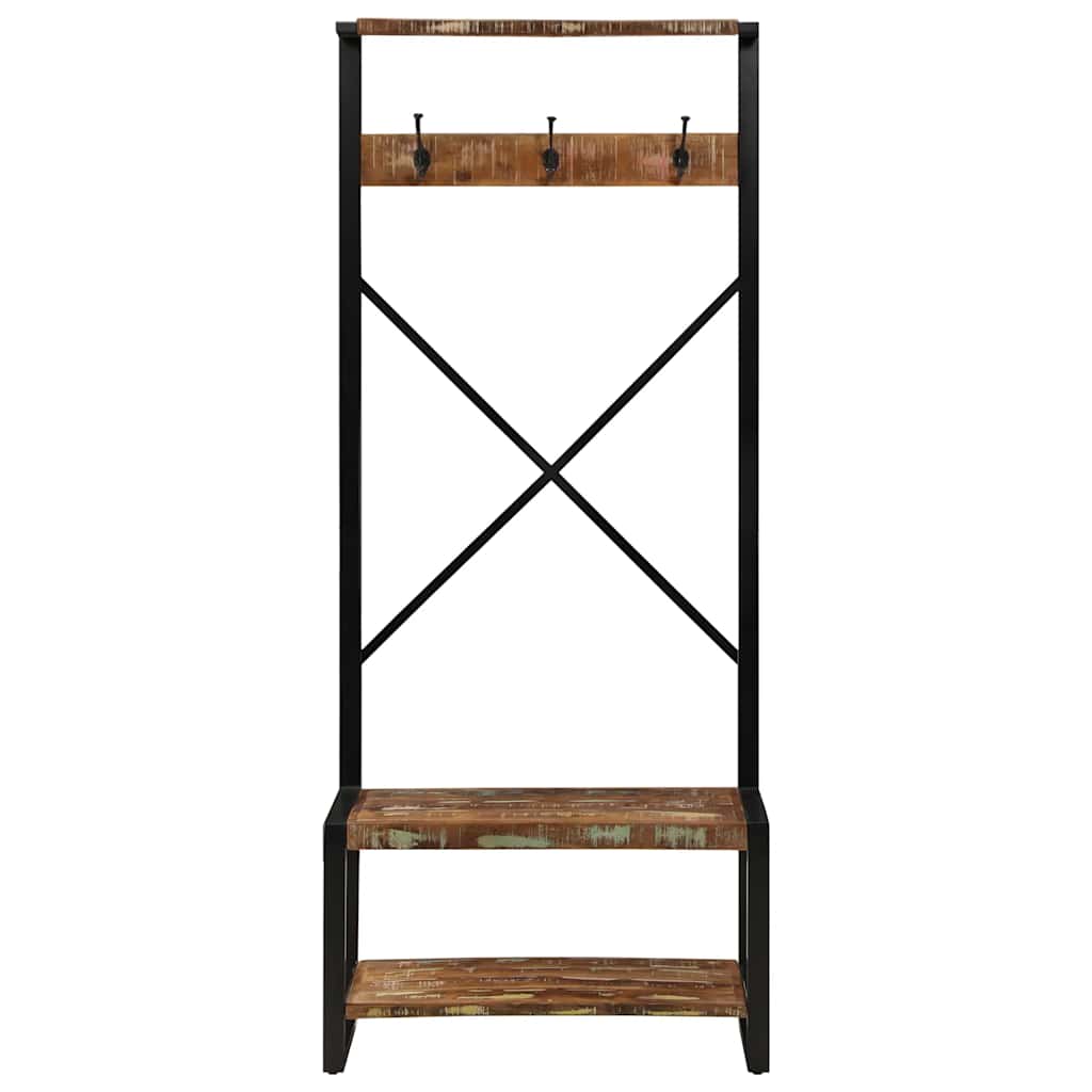 Clothes Rack 80X40X190 Cm Solid Rough Wood Mango - Model 4015961