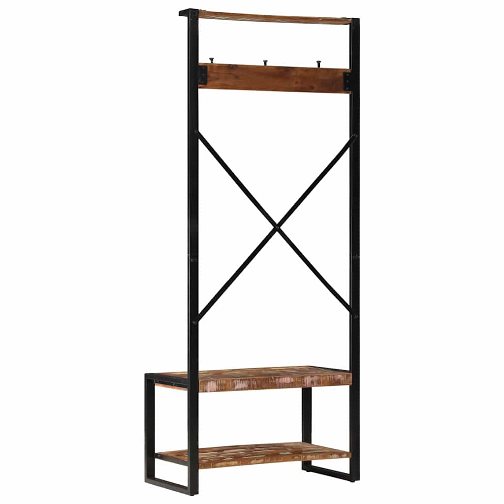 Clothes Rack 80X40X190 Cm Solid Rough Wood Mango - Model 4015961