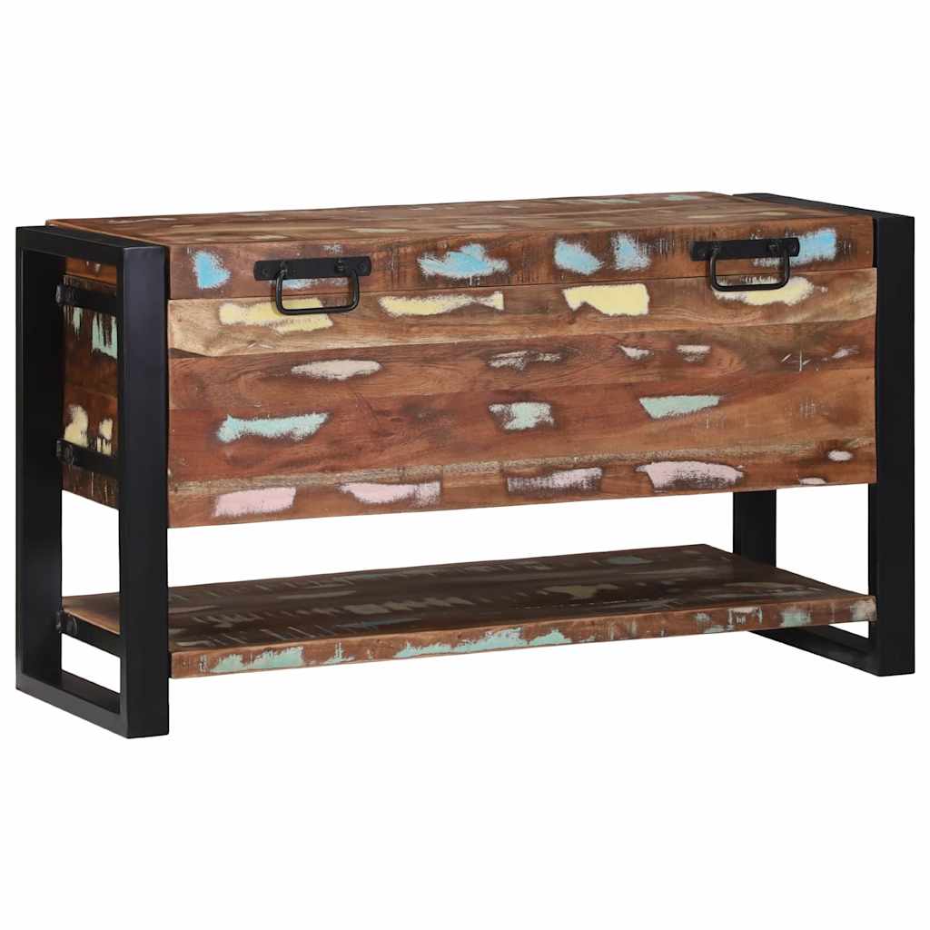 Storage Chests Box Multicolour 80 X 35 45 Cm Solid Reclaim Wood 80 X 35 X 45 Cm