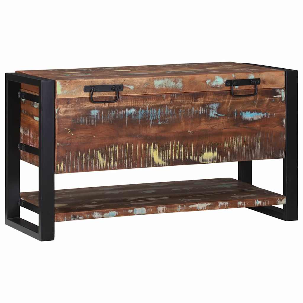 Storage Chests Box Multicolour 80 X 35 45 Cm Solid Reclaim Wood 80 X 35 X 45 Cm