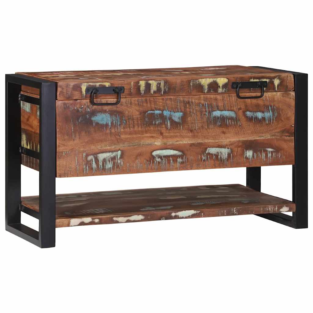 Storage Chests Box Multicolour 80 X 35 45 Cm Solid Reclaim Wood 80 X 35 X 45 Cm