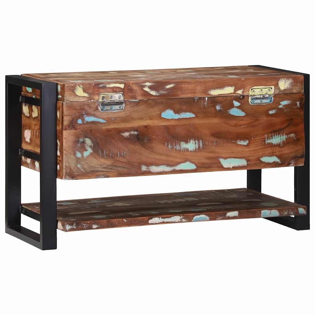 Storage Chests Box Multicolour 80 X 35 45 Cm Solid Reclaim Wood 80 X 35 X 45 Cm