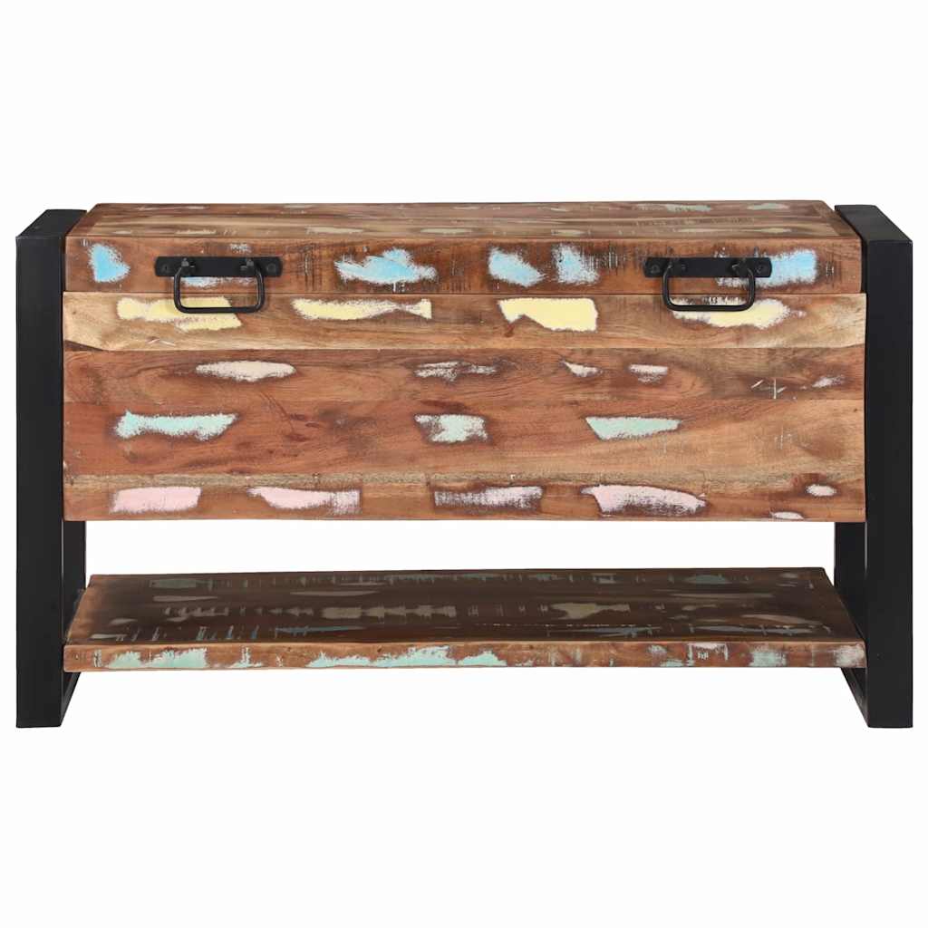 Storage Chests Box Multicolour 80 X 35 45 Cm Solid Reclaim Wood 80 X 35 X 45 Cm
