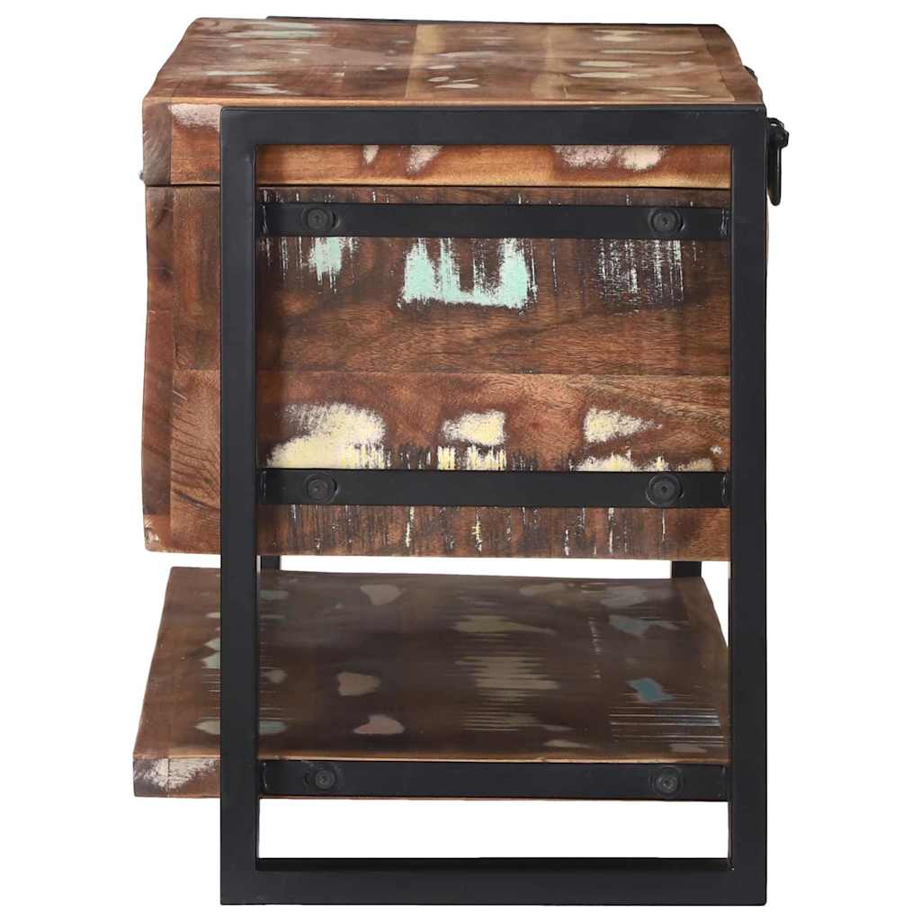 Storage Chests Box Multicolour 80 X 35 45 Cm Solid Reclaim Wood 80 X 35 X 45 Cm