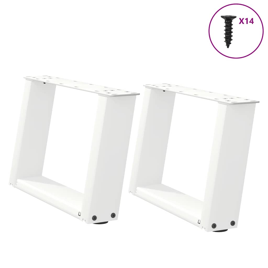 Coffee Table Legs U-Shaped 2 Pcs Steel Steel