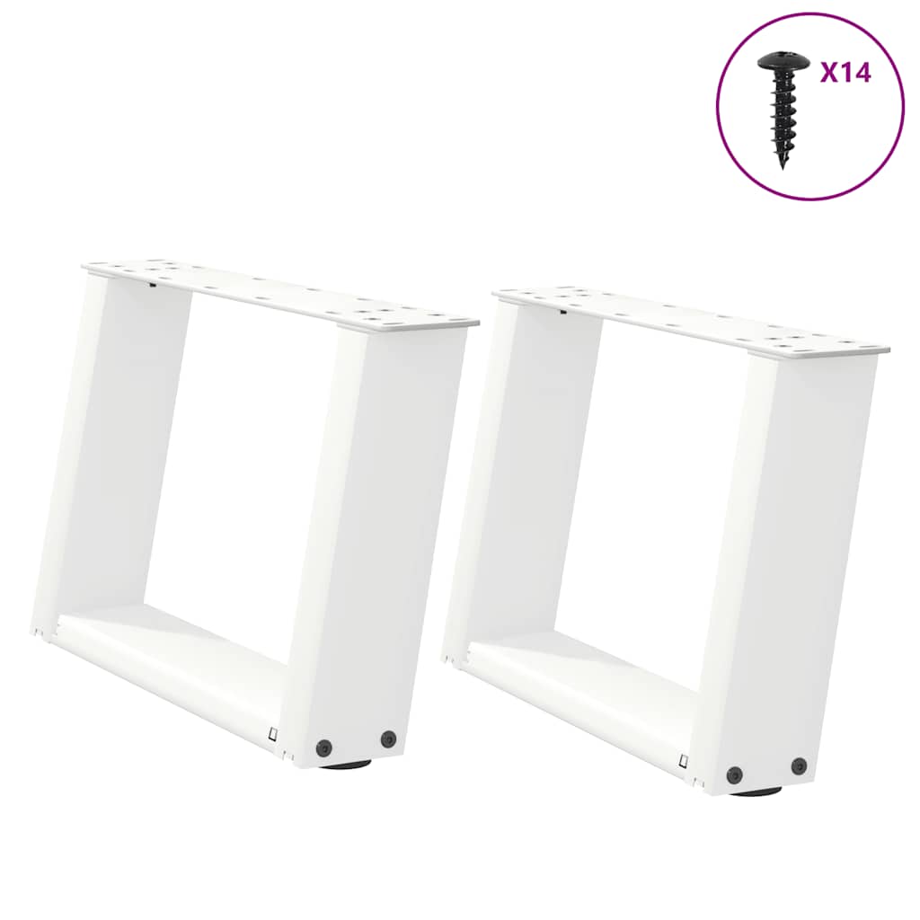 Coffee Table Legs U-Shaped 2 Pcs Steel Steel