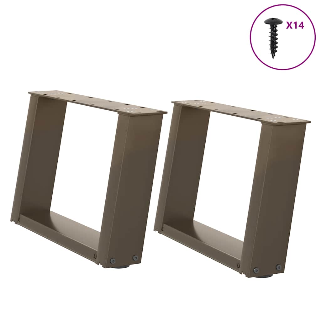 Coffee Table Legs U-Shaped 2 Pcs Steel Steel