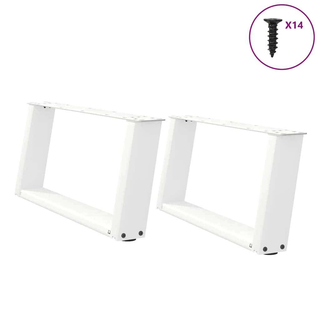 Coffee Table Legs U-Shaped 2 Pcs Steel Steel