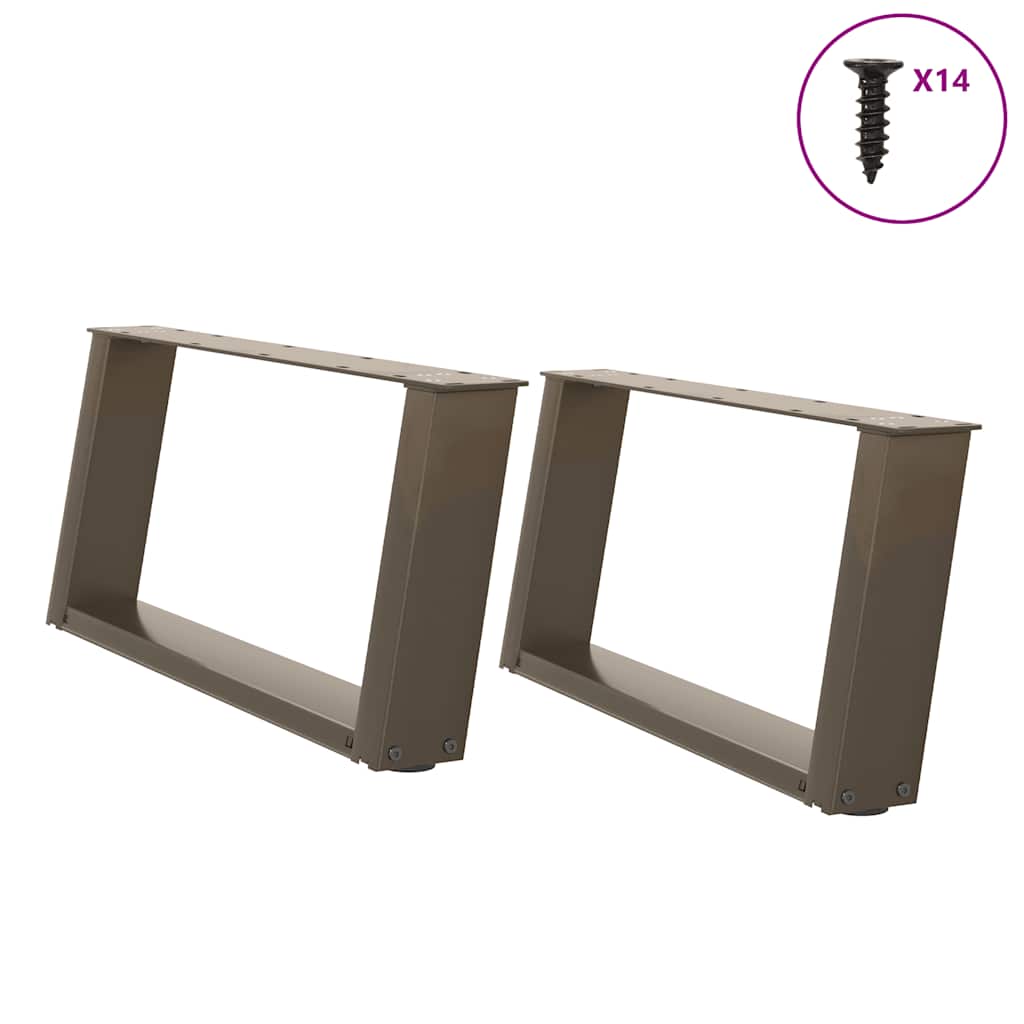 Coffee Table Legs U-Shaped 2 Pcs Steel Steel