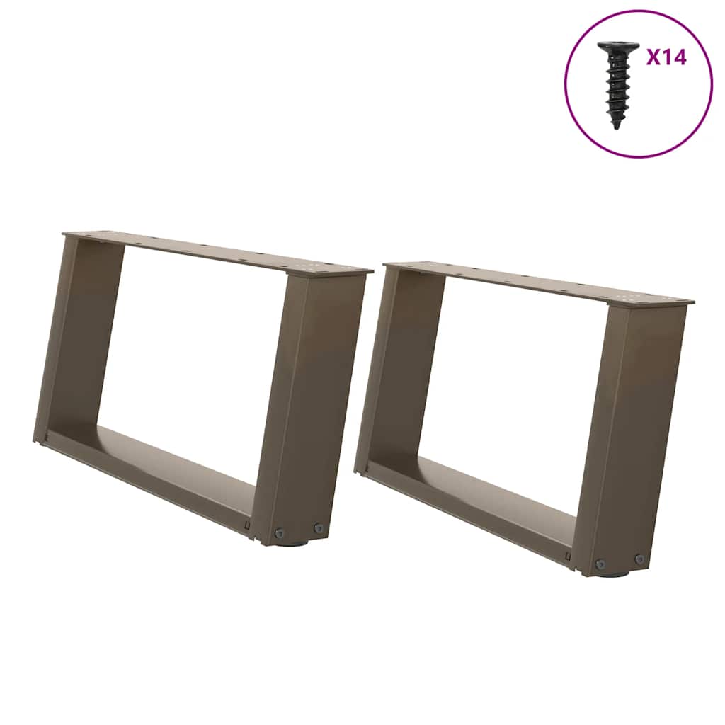Coffee Table Legs U-Shaped 2 Pcs Steel Steel