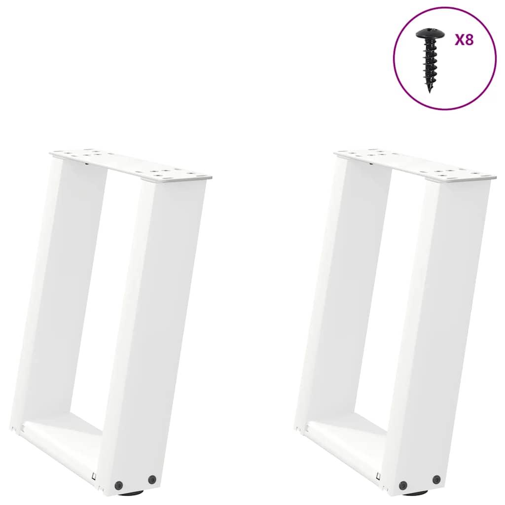 Coffee Table Legs U-Shaped 2 Pcs Steel Steel