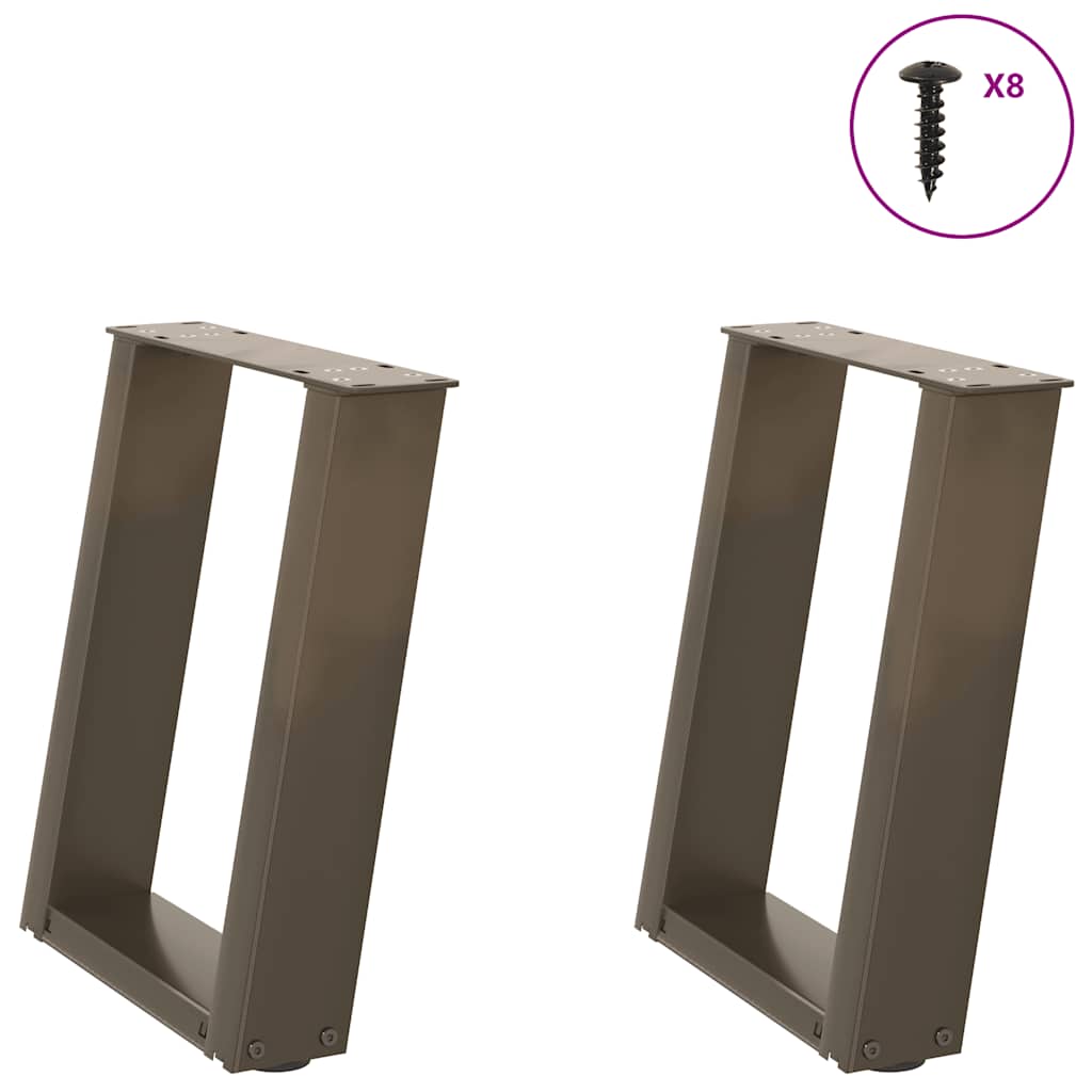 Coffee Table Legs U-Shaped 2 Pcs Steel Steel