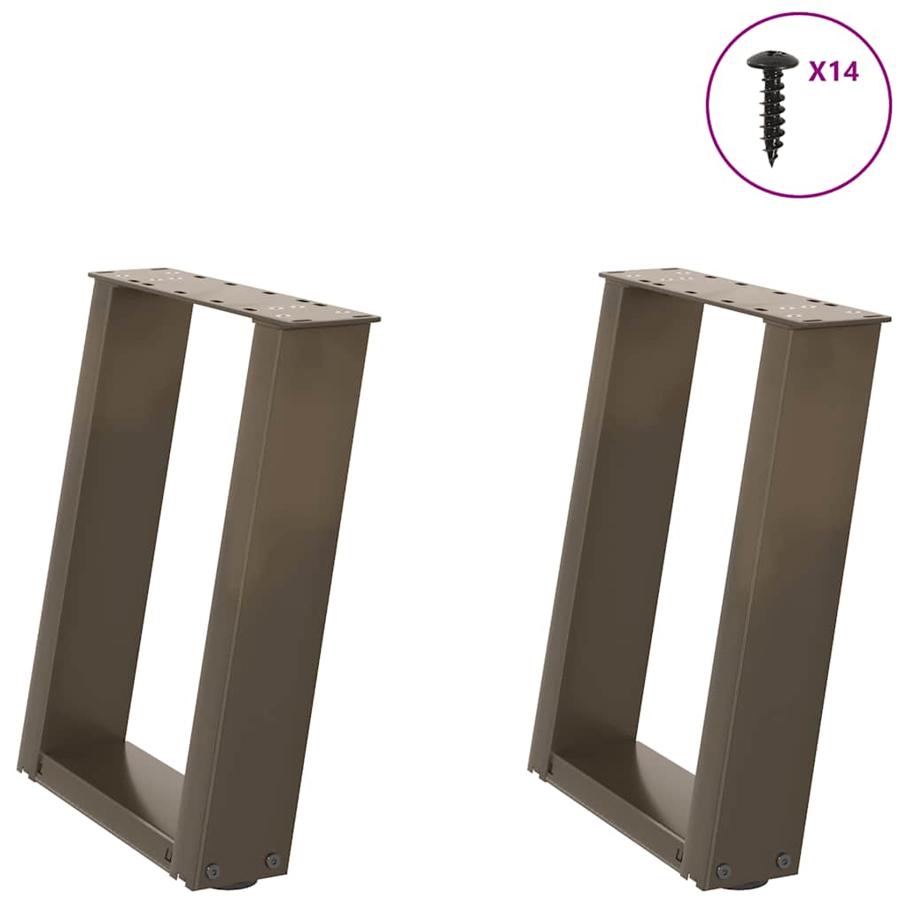 Coffee Table Legs U-Shaped 2 Pcs Steel Steel