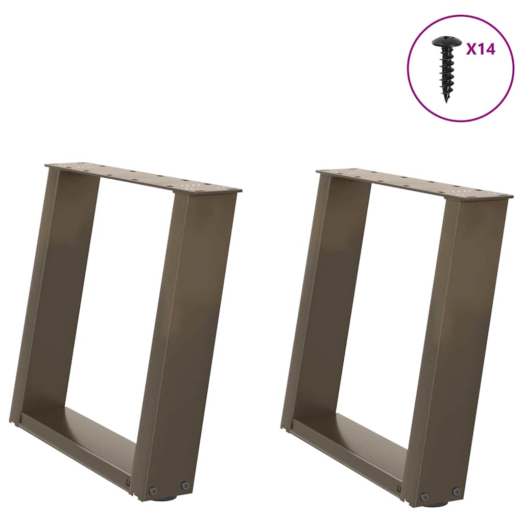 Coffee Table Legs U-Shaped 2 Pcs Steel Steel