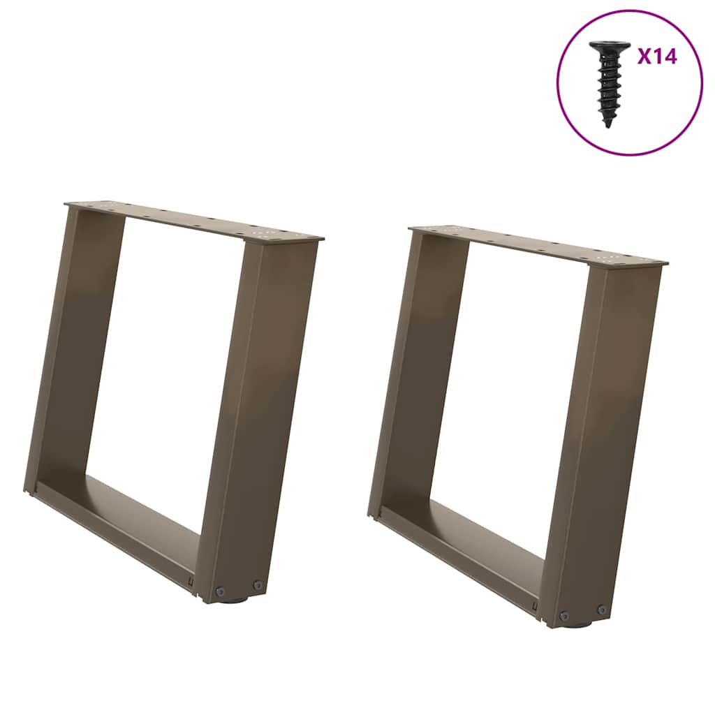 Coffee Table Legs U-Shaped 2 Pcs Steel Steel