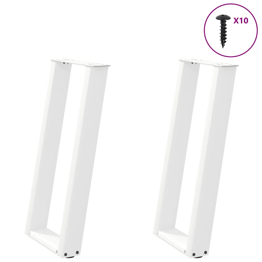 Coffee Table Legs U-Shaped 2 Pcs Steel Steel