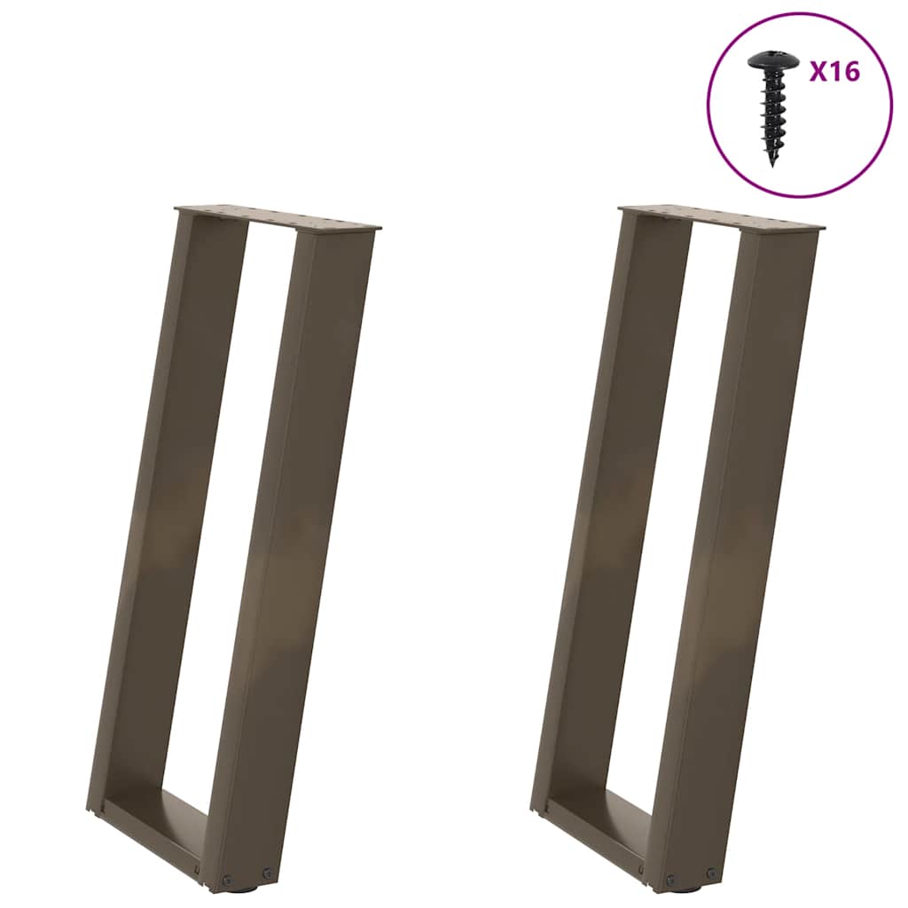Coffee Table Legs U-Shaped 2 Pcs Steel Steel