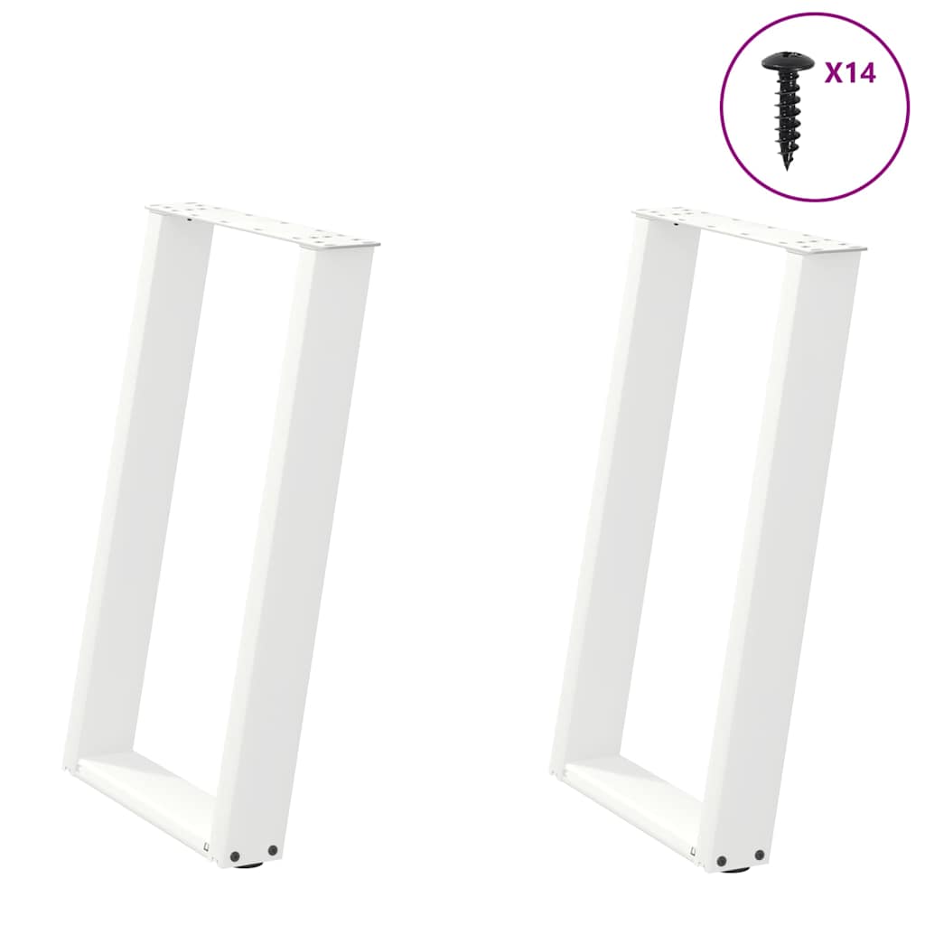 Coffee Table Legs U-Shaped 2 Pcs Steel Steel