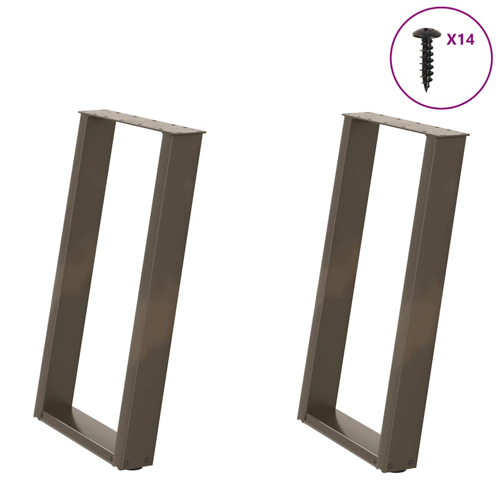 Coffee Table Legs U-Shaped 2 Pcs Steel Steel