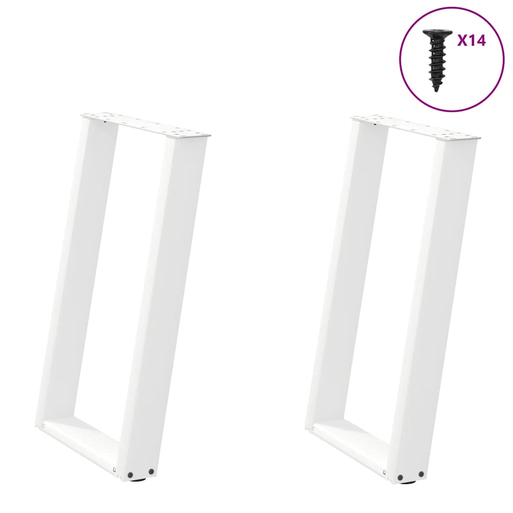 Coffee Table Legs U-Shaped 2 Pcs Steel Steel