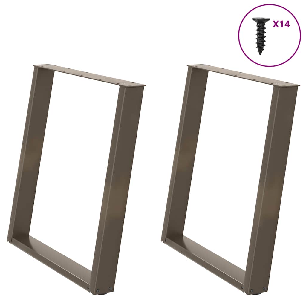 Coffee Table Legs U-Shaped 2 Pcs Steel Steel