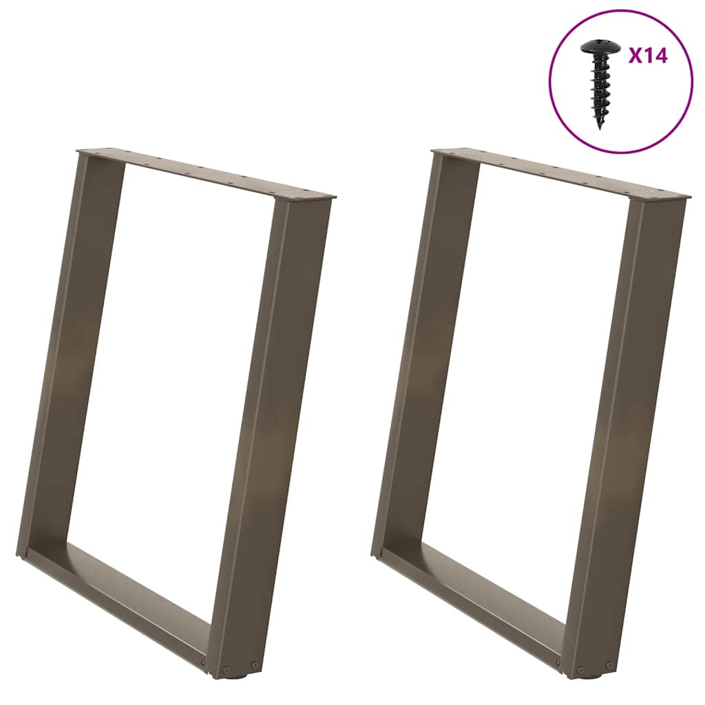 Coffee Table Legs U-Shaped 2 Pcs Steel Steel