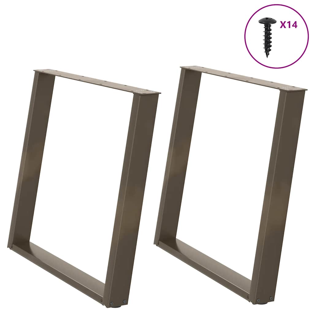 Coffee Table Legs U-Shaped 2 Pcs Steel Steel