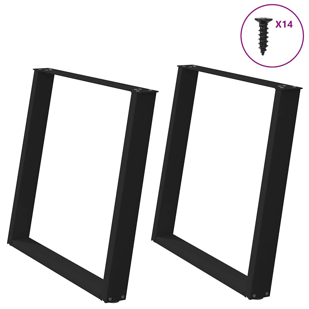 Coffee Table Legs U-Shaped 2 Pcs Steel Steel