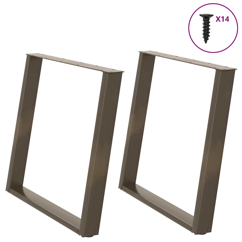 Coffee Table Legs U-Shaped 2 Pcs Steel Steel